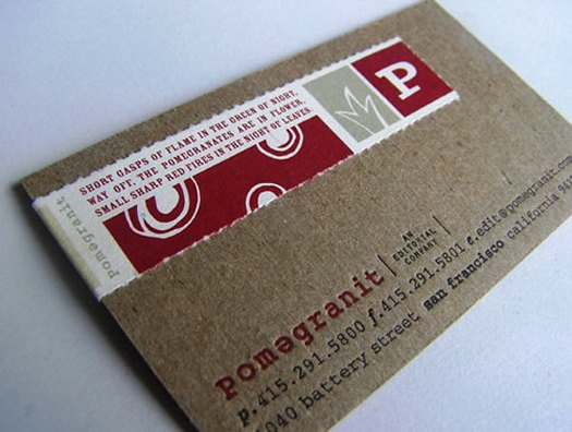 recycled paper business card